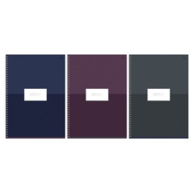 Тетрадь 80л., А4, клетка, на гребне BG Minimal, глянцевая ламинация, тиснение фольгой