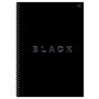Тетрадь 96л., А4, клетка, на гребне BG Just black, soft-touch ламинация, выб. лак