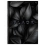 Тетрадь 96л., А4, клетка, на гребне BG Just black, soft-touch ламинация, выб. лак