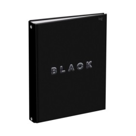 Тетрадь на кольцах А5, 120л., BG Just black, soft-touch ламинация, выб. лак