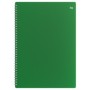 Тетрадь 48л., А4 клетка на гребне BG Base, пластиковая обложка, зеленый