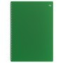 Тетрадь 48л., А4 клетка на гребне BG Base, пластиковая обложка, зеленый