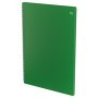 Тетрадь 48л., А4 клетка на гребне BG Base, пластиковая обложка, зеленый