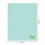 Тетрадь 96л., А4, клетка, на гребне BG Green air, матовая ламинация