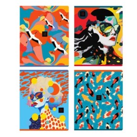 Тетрадь 80л., А5, клетка BG Color splash, эконом