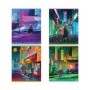 Тетрадь 48л., А5, клетка Greenwich Line Colorful futuristic art, глянцевая ламинация, 70г/м2