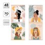 Тетрадь 48л., А5, клетка Greenwich Line Women, матовая ламинация, выборочный УФ-лак, 70г/м2
