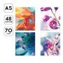 Тетрадь 48л., А5, клетка Greenwich Line Magic of flowers, глянцевая ламинация, 70г/м2