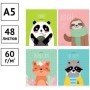 Тетрадь 48л., А5, клетка ArtSpace Рисунки. Happy animals, выборочный УФ-лак