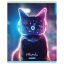 Тетрадь 48л., клетка MESHU Miumiu, матовая ламинация, тиснение фольгой