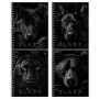 Тетрадь 96л., А5, клетка на гребне BG Just Black, soft-touch ламинация, выб.лак