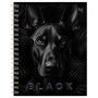 Тетрадь 96л., А5, клетка на гребне BG Just Black, soft-touch ламинация, выб.лак