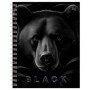 Тетрадь 96л., А5, клетка на гребне BG Just Black, soft-touch ламинация, выб.лак