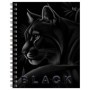 Тетрадь 48л., А5, клетка на гребне BG Just Black, soft-touch ламинация, выб.лак