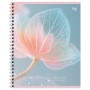 Тетрадь 96л., А5, клетка на гребне BG Цветочная нежность, soft-touch ламинация