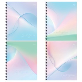 Тетрадь 96л., А5, клетка на гребне BG Облака нежности, soft-touch ламинация