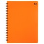 Тетрадь 48л., А5, клетка на гребне BG Neon, пластиковая обложка, оранжевая