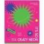 Тетрадь 48л., А5, клетка BG Crazy neon, неоновая краска