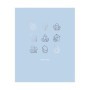Тетрадь 80л., А5, клетка BG Blue and silver, тиснение фольгой