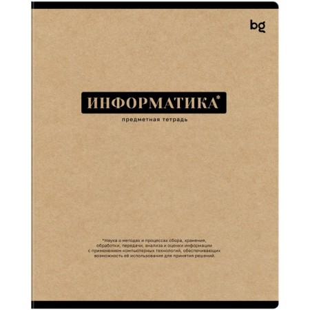 Тетрадь предметная 48л. BG Крафт - Информатика, матовая ламинация