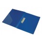 Папка синяя 0.95 мм. с боковым прижимом и карманом,  А4