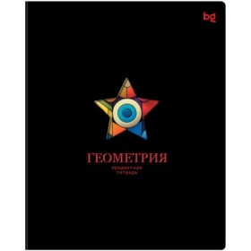 Тетрадь предметная 48л. BG Информационное поле - Геометрия, soft-touch ламинация, выб. лак