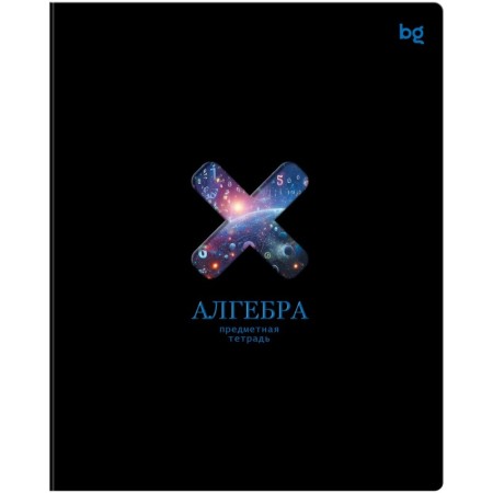 Тетрадь предметная 48л. BG Информационное поле - Алгебра, soft-touch ламинация, выб. лак