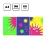 Тетрадь 96л., А4, клетка BG Crazy neon, неоновая краска