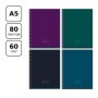 Тетрадь 80л., А5, клетка на гребне BG Monocolor. Dark