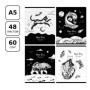 Тетрадь 48л., А5, клетка BG Magic story, выб. лак