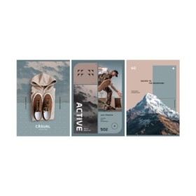 Тетрадь 96л., А4, клетка BG Men's style, матовая ламинация