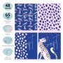 Тетрадь 48л., А5, клетка MESHU Bright and Soft, софт-тач ламинация, тиснение фольгой