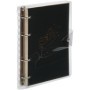 Тетрадь на кольцах 120л., А5, клетка MESHU Black cat, с пластиковой обложкой