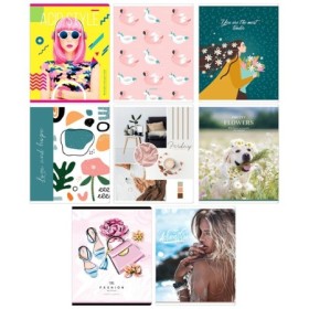 Тетрадь 48л., А5, клетка ArtSpace Микс. Girl's collection