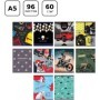 Тетрадь 96л., А5, клетка BG Mix-10 Мальчики, 10 дизайнов, эконом