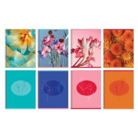 Тетрадь 80л., А5, клетка на гребне BG Perfect flower, двойная обложка