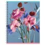 Тетрадь 80л., А5, клетка на гребне BG Perfect flower, двойная обложка