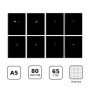 Тетрадь 80л., А5, клетка на гребне BG In black, выб. лак, двойная обложка