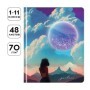 Дневник 1-11 кл. 48л. (твердый) Greenwich Line "Dream on", иск. кожа, УФ-печать, аппликация с наполнением, тисн. Фольгой