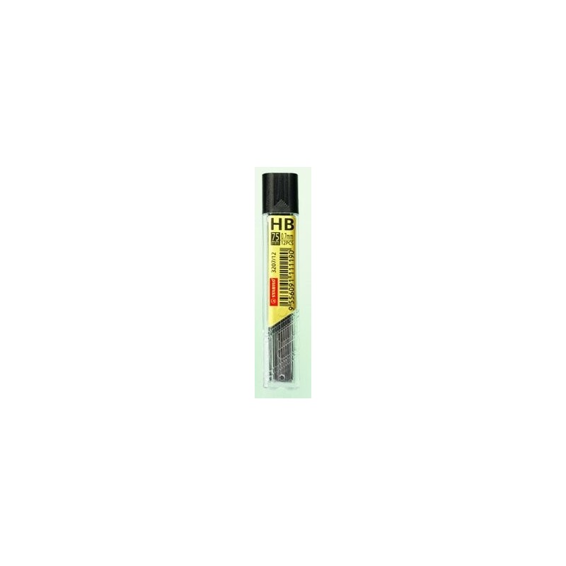 Грифели для механического карандаша твердость HB 0,7 мм STABILO, 1уп (12шт)