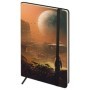 Записная книжка А5 80л. ЛАЙТ, кожзам, Greenwich Line "Future. New world", с резинкой, тиснение фольгой, блок в линию