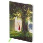 Записная книжка А6 80л. ЛАЙТ, кожзам, Greenwich Line "Mystical forest", с резинкой, тиснение фольгой, блок в клетку