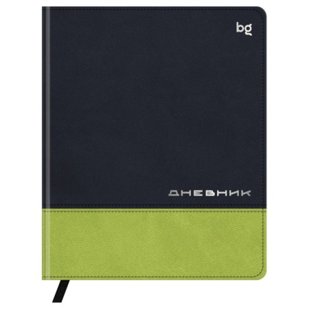 Дневник 1-11 кл. 48л. (ЛАЙТ) BG "Комбо. Салатовый", иск. кожа, комбинирование материалов, тиснение фольгой, ляссе