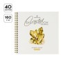 Скетчбук для графики и эскизов 40л., 190*190 Greenwich Line "Crystal. Golden Stone", на гребне, 160г/м2