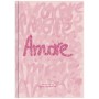 Скетчбук 80л., А5 BG "Amore", 7БЦ, матовая ламинация, блестки, белый блок с градиентом, 100г/м2