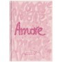 Скетчбук 80л., А5 BG "Amore", 7БЦ, матовая ламинация, блестки, белый блок с градиентом, 100г/м2