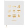 Дневник 1-11 кл. 48л. ЛАЙТ BG "Gold on White", иск. кожа, тиснение фольгой, ляссе с фигуркой