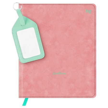 Дневник 1-11 кл. 48л. (твердый) BG "ID. Pink", иск. кожа, печать, брелок с окошком, ляссе