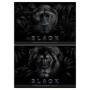 Альбом для рисования 32л., А4, на скрепке BG "Just black", soft-touch ламинация, выб. лак