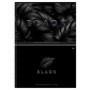Альбом для рисования 40л., А4, на гребне BG "Just black", soft-touch ламинация, выб. лак